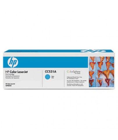 Hp CC-531A Mavi  Orjinal Toner